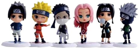 Kit 6 Bonecos Miniaturas Anime Naruto